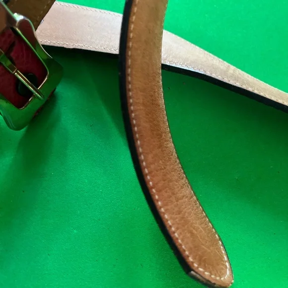 Vintage 80’s Justin Red River Genuine Snake Skin Red Belt Vintage 80 main image 4